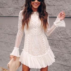 NWT VICI white long sleeve dress